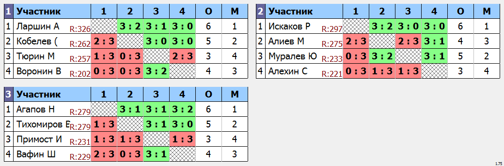 результаты турнира Мытищи-330